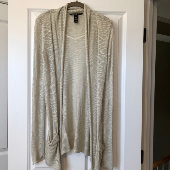 Billabong Tops - Billabong Light Gray Open Cardigan